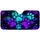 Neon Pet Paw Marks With Paint Splatter For Dog Mom Road Trips And Animal Lovers Gift Car Sunshade - 3
