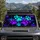 Neon Pet Paw Marks With Paint Splatter For Dog Mom Road Trips And Animal Lovers Gift Car Sunshade - 2