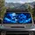 Blue Flaming Skull Dark Gothic Inferno For Road Trip Metal Fans And Horror Lovers Car Sunshade - 2