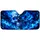 Blue Flaming Skull Dark Gothic Inferno For Road Trip Metal Fans And Horror Lovers Car Sunshade - 3