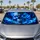 Blue Flaming Skull Dark Gothic Inferno For Road Trip Metal Fans And Horror Lovers Car Sunshade - 5