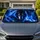 Thunder Blue Wolf With Lightning Storm Fantasy Wildlife Decor For Dark Aesthetic Fans Car Sunshade - 1