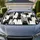 Monochrome Hand Drawn Cat Crowd Folk Art For Playful Pet Lovers On Everyday Drives Car Sunshade - 1