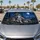 Realistic Gray Wolf Family Full Moon Pine Forest Night Wildlife Decor For Nature Lovers Car Sunshade - 4