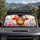 Rainbow Bow Highland Calf With Wildflowers And Butterflies For Cottagecore Road Trips Car Sunshade - 2