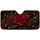 Deep Crimson Rose Bouquet With Antique Gold Filigree For Luxury Romantic Decor Lovers Car Sunshade - 3