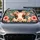 Cute Cow With Pink Bow And Floral Crown For Farmhouse Decor And Country Girl Style Car Sunshade - 4