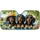 Three Dachshunds With Straw Hat And Pink Sunglasses For Summer Road Trip Dog Lovers Car Sunshade - 3