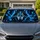 Mystical Wolf Head With Electric Cyan Eyes For Gothic Fantasy Night Road Trip Fans Car Sunshade - 1