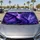 Purple Crystal Dragon In Stormy Twilight Fantasy For Gothic Adventure Decor Fans Car Sunshade - 4