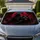 Blood Moon Wolf And Faceless Hooded Assassin Dark Fantasy Decor For Gothic Drivers Car Sunshade - 1
