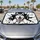 Playful Siberian Husky Bursting Through Jagged Black Cracks For Dog Loving Road Trips Car Sunshade - 2