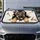 German Shepherd Puppy Torn Paper Peek For Dog Lovers Travel Decor And Daily Drives Car Sunshade - 5