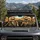 Laughing Skeleton Road Trip Duo In Retro Desert Highway Scene For Halloween Fans Car Sunshade - 2