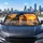 Free Running Horses In Ocean Sunset For Coastal Western Road Trips And Equestrian Fans Car Sunshade - 5