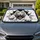 Roaring White Tiger Breaking Through Cracked Wall For Bold Safari Style Animal Lovers Car Sunshade - 1