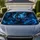 Dark Fantasy Storm Dragon With Blue Lightning Energy For Gothic Adventure Fans And Gamers Car Sunshade - 1