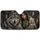 Braided Woman And Gray Wolf Woodland Portrait For Boho Tribal Spirit Decor Lovers Car Sunshade - 3