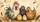 Whimsical Fluffy Chicken Family With Scratchy Ink Farmhouse Decor For Poultry Lovers Car Sunshade - 6