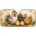 Whimsical Fluffy Chicken Family With Scratchy Ink Farmhouse Decor For Poultry Lovers Car Sunshade - 3