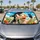 Cheerful Cow Couple Selfie In Flower Meadow For Summer Road Trips And Farm Fans Gift Car Sunshade - 2