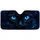 Mystic Black Cat Eyes With Electric Cyan Glow For Night Drive Style And Cat Lovers Car Sunshade - 3