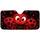 Cheerful Red Ladybug Cartoon With Black Floral Accents For Summer Bug Lovers And Kids Car Sunshade - 3