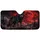 Red Eyed Dark Wolf Beneath Blood Moon For Gothic Wilderness Fans And Night Rides Car Sunshade - 3