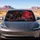 Red Eyed Dark Wolf Beneath Blood Moon For Gothic Wilderness Fans And Night Rides Car Sunshade - 4