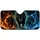Three Fierce Black Wolves With Glowing Eyes For Dark Fantasy Adventure Enthusiasts Car Sunshade - 3