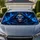 Blue Grim Reaper Skull Dark Fantasy Gothic Travel Style For Metal Fans And Drivers Car Sunshade - 1