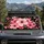 Pink Cherry Blossom Floral Bouquet On Black For Summer Road Trips And Daily Drivers Car Sunshade - 2