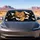 Ginger Tabby Cat Ripping Through Torn Paper For Bold Pet Lover Style And Cat Fans Car Sunshade - 5