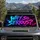 Why So Serious Neon Horror Graffiti, Dark Moody Punk Style For Halloween And Goth Fans Car Sunshade - 2
