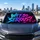 Why So Serious Neon Horror Graffiti, Dark Moody Punk Style For Halloween And Goth Fans Car Sunshade - 5