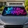 Why So Serious Neon Horror Graffiti, Dark Moody Punk Style For Halloween And Goth Fans Car Sunshade - 1