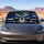 Blue Line Skull American Flag Distressed Stars Stripes Police Support Decor Gift Car Sunshade - 4