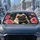 Cute Fawn Pug With Navy Bow Tie And Pink Roses For Dog Lovers And Daily Drive Decor Car Sunshade - 2
