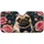 Cute Fawn Pug With Navy Bow Tie And Pink Roses For Dog Lovers And Daily Drive Decor Car Sunshade - 3