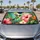 Ruby Throated Hummingbird With Tropical Hibiscus For Summer Garden Nature Lovers Car Sunshade - 4
