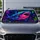 Psychedelic Neon Deep Sea Shark With Glowing Reef Details For Ocean Adventure Lovers Car Sunshade - 5
