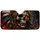 Fiery Weathered Skull With Feather Headdress For Dark Gothic Road Trip Decor Lovers Car Sunshade - 3