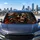 Fiery Weathered Skull With Feather Headdress For Dark Gothic Road Trip Decor Lovers Car Sunshade - 5