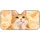 Sleepy Orange Tabby Cat With Clouds And Fishbones For Cozy Daily Drive Cat Lover Decor Car Sunshade - 3