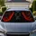 Fierce Black Wolf With Ember Flames For Dark Gothic Road Trips And Outdoor Fans Everywhere Car Sunshade - 1