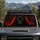 Fierce Black Wolf With Ember Flames For Dark Gothic Road Trips And Outdoor Fans Everywhere Car Sunshade - 2