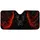 Fierce Black Wolf With Ember Flames For Dark Gothic Road Trips And Outdoor Fans Everywhere Car Sunshade - 3