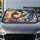 Celestial Yin Yang Dragon Fantasy With Roses And Stars For Mystic Home Decor Lovers Car Sunshade - 5