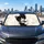 Peekaboo Tuxedo Kitten With Cozy Cream Paw Accents For Everyday Cat Lovers And Pet Moms Car Sunshade - 5