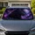 Realistic Black Wolf With Amber Eyes, Purple Night Mist For Gothic Wildlife Fans Car Sunshade - 1